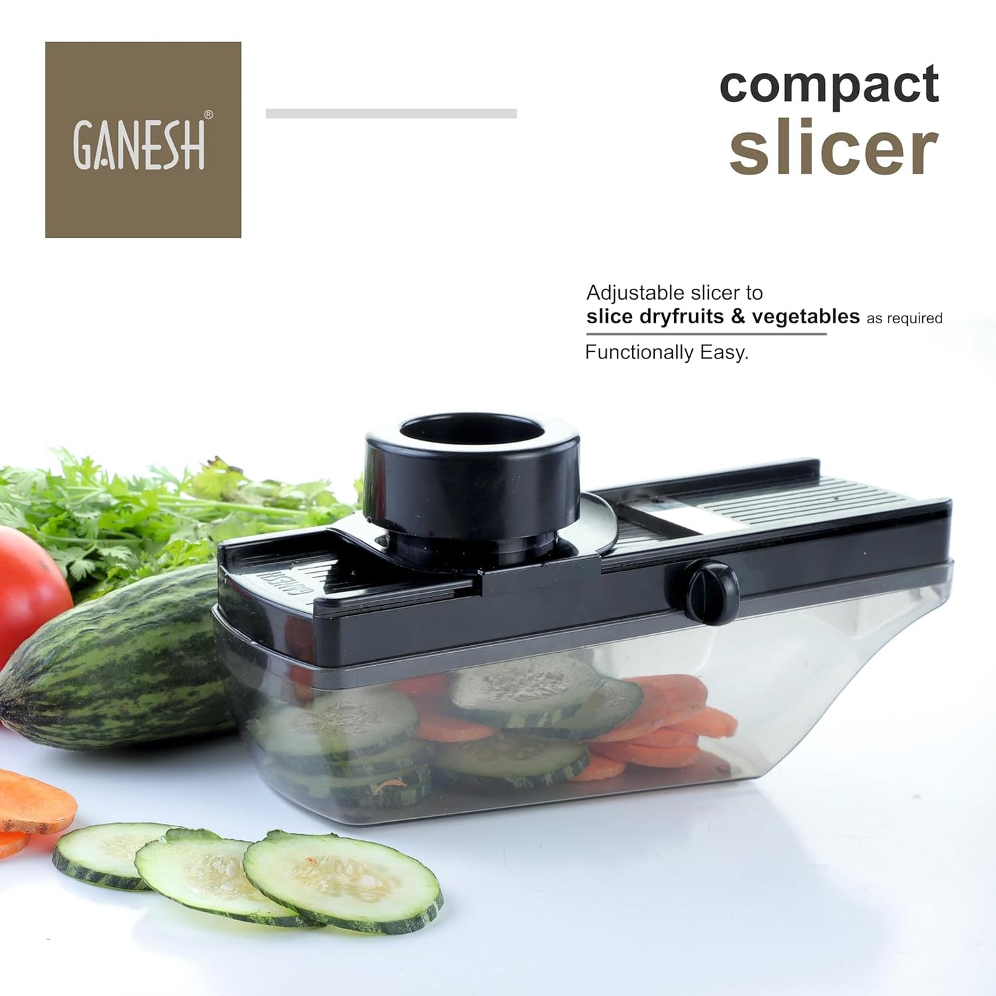 Plastic Vegetable Slicer Cutter, Black
