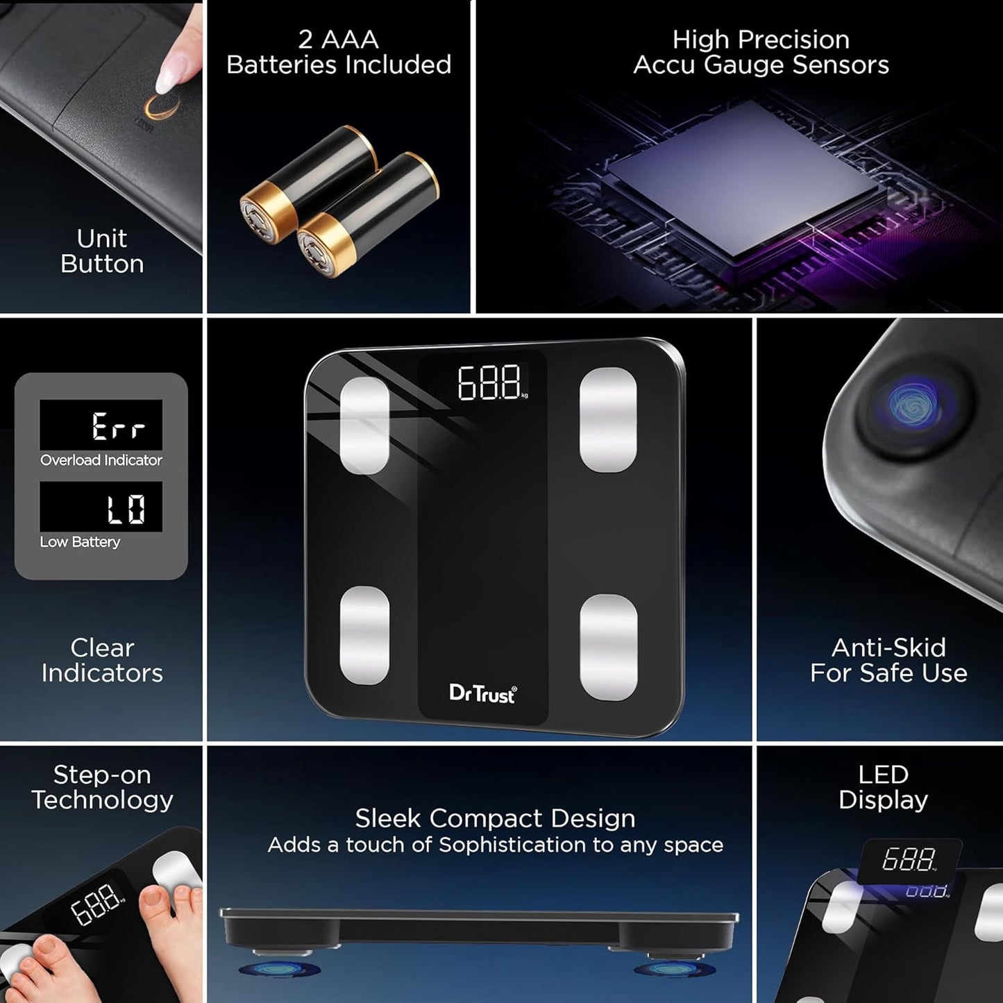Legend BMI Weight Scale & Body Fat Analyzer with IOS/Android App Sync