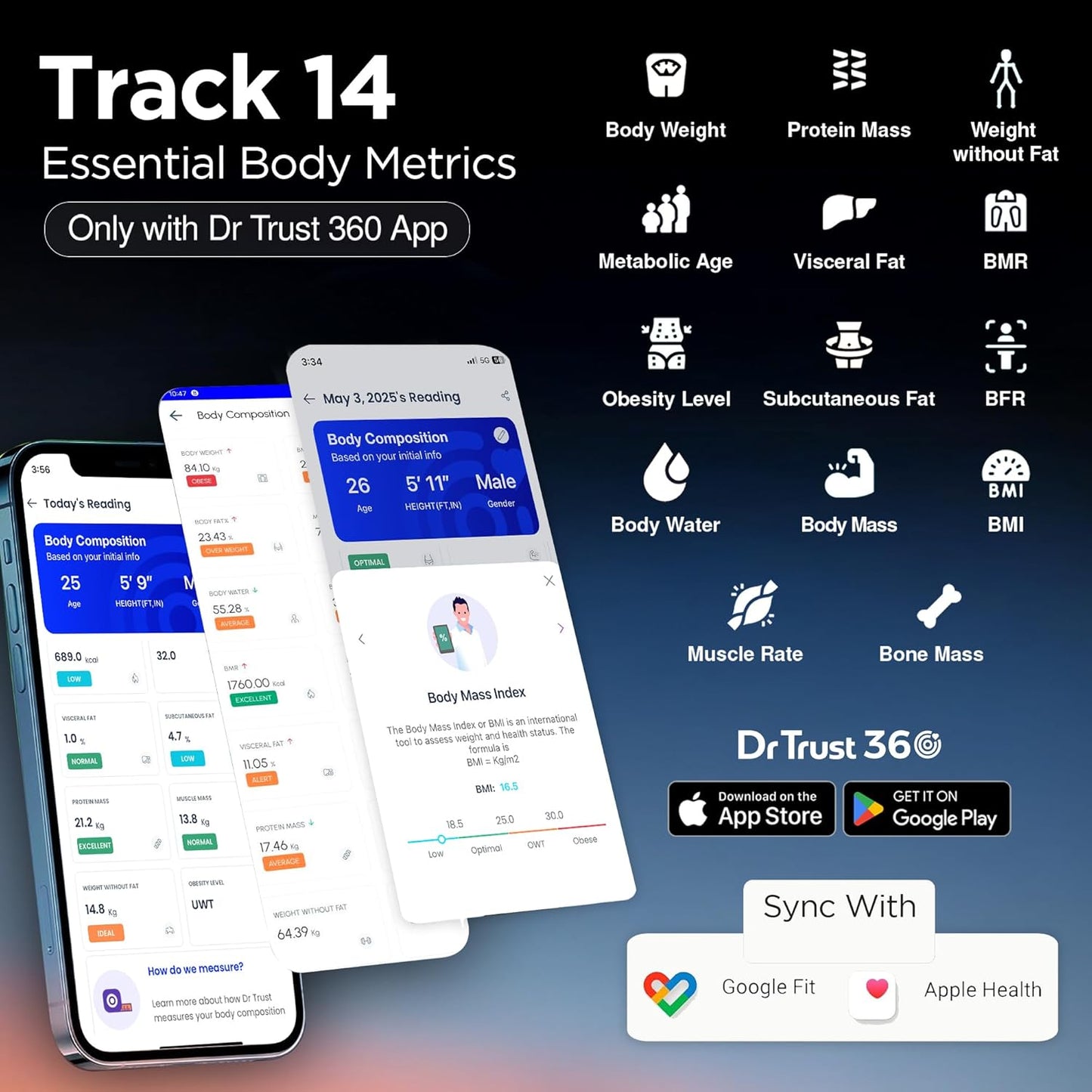 Legend BMI Weight Scale & Body Fat Analyzer with IOS/Android App Sync